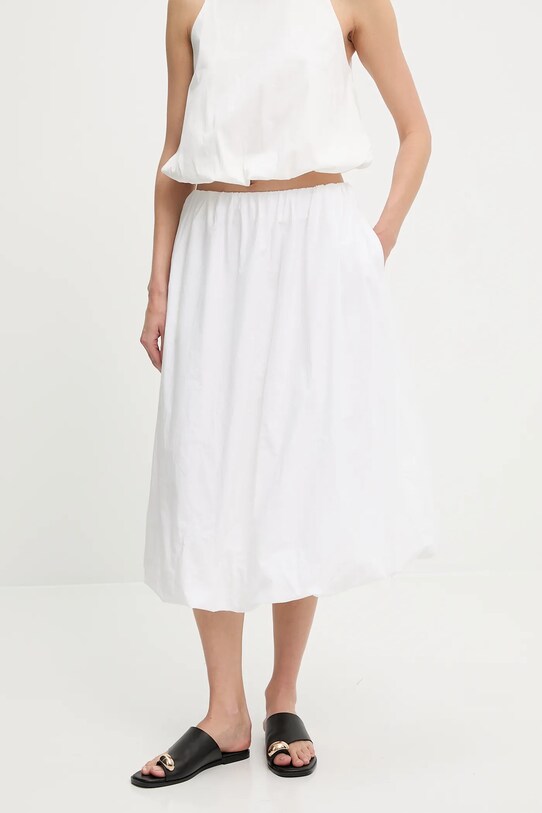 Βαμβακερή φούστα Answear Lab casual λευκό 1691.HWK