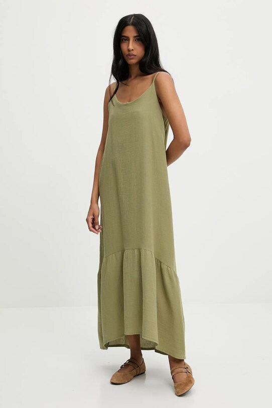Βαμβακερό φόρεμα Answear Lab casual πράσινο E28.7311.tos