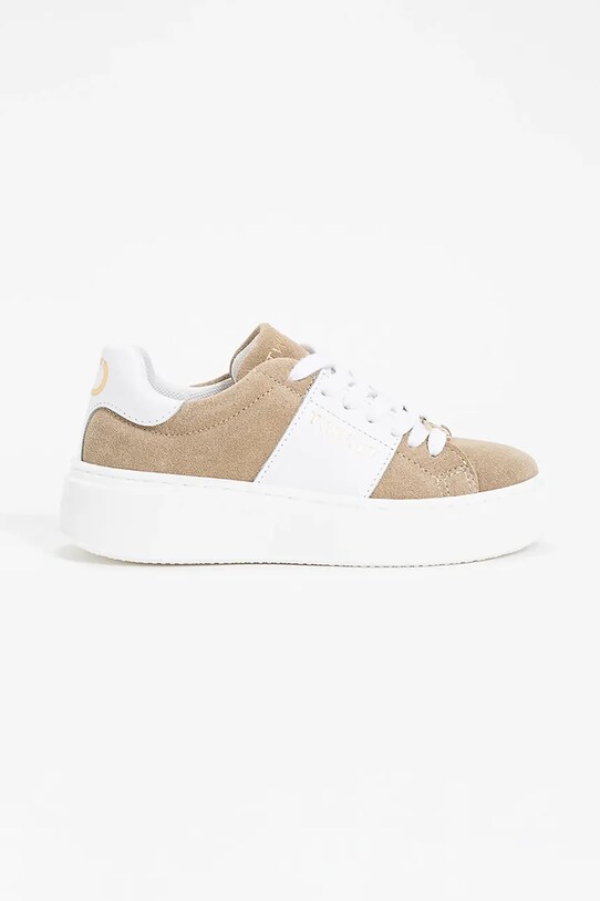 Παιδικά sneakers σουέτ Twinset δέρμα σαμουά μπεζ 251GCJ01C.30.34
