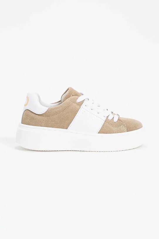 Παιδικά sneakers σουέτ Twinset δέρμα σαμουά μπεζ 251GCJ01C.35.40