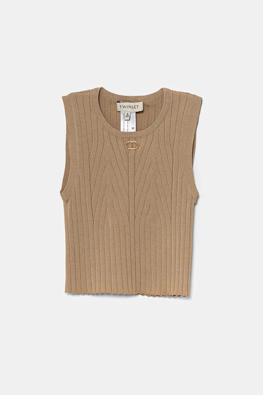 Παιδικό top Twinset 251GJ3404.128.170 μπεζ ZS25