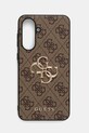 Θήκη κινητού Guess Samsung Galaxy A36 απλικέ καφέ GUHCSA364GMGBR