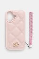 Θήκη κινητού Karl Lagerfeld iPhone 16 για τηλέφωνο ροζ KLHCP16SPSQSKLSMSP