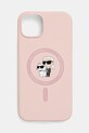 Θήκη κινητού Karl Lagerfeld iPhone 15 Plus για τηλέφωνο ροζ KLHMP15MSCMKCRHP