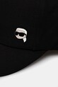 Βαμβακερό καπέλο του μπέιζμπολ Karl Lagerfeld A2W33061 μαύρο AA00