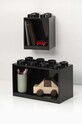 Σαλόνι και υπνοδωμάτιο Σετ ράφια τοίχου Lego 2-pack 41171733 μαύρο