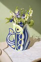 Διακοσμητικό βάζο Octaevo Fish Blue OPVFIB.24 μπλε AA00