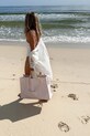 Τσάντα παραλίας SunnyLife Lazy Days Pink Stripe S51CARPK ροζ