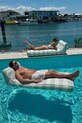 Στρώμα αέρα για κολύμπι SunnyLife Lazy Days Blue Stripe S51LDLBL