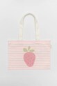 Τσάντα παραλίας SunnyLife Strawberry Sunshine Pink Stripe ροζ S51KCBPK