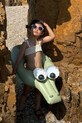 Παιδική ρόδα κολύμβησης SunnyLife Cookie the Croc Khaki S41PRCRC