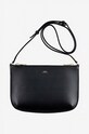 Δερμάτινη τσάντα A.P.C. Sac Sarah PXBJQ-F61404 BLACK λείο δέρμα μαύρο PXBJQ.F61404