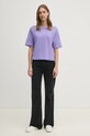 Βαμβακερό μπλουζάκι United Colors of Benetton 3BL0E17G5 μωβ AA00
