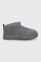 Μπότες σουέτ UGG Classic Ultra Mini χωρίς φερμουάρ γκρί 1116109.GREY