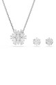 Κολιέ και σκουλαρίκια Swarovski IDYLLIA 2-pack ασημί 5691486