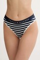 Σλιπ Tommy Hilfiger πλεκτό ύφασμα σκούρο μπλε UW0UW04220