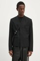 Μπλέιζερ με μίγμα μαλλιού Heliot Emil AW24.M.04.045.BLK01 μαύρο AW24