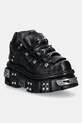Δερμάτινα αθλητικά παπούτσια New Rock ITALI NEGRO+ NOMADA NEGRO+ TOWER NEGRO E14 πλατφόρμα μαύρο M.106.S70