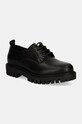 Δερμάτινα κλειστά παπούτσια Tommy Hilfiger CASUAL HILFIGER CHUNKY LTH SHOE casual μαύρο FM0FM05301