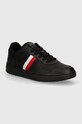 Δερμάτινα αθλητικά παπούτσια Tommy Hilfiger TH BASKET CORE LITE επικαλυμμένο δέρμα μαύρο FM0FM05116