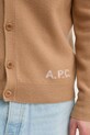 Μάλλινη ζακέτα A.P.C. kenny WVBDK.H22305 καφέ
