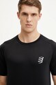 Μπλουζάκι για τρέξιμο Compressport Performance μαύρο ATSM492
