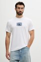 Βαμβακερό μπλουζάκι Calvin Klein βαμβάκι λευκό LV04RC854G