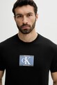 Ρούχα Βαμβακερό μπλουζάκι Calvin Klein LV04RC854G μαύρο