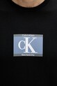 Βαμβακερό μπλουζάκι Calvin Klein μαύρο LV04RC854G