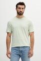 Βαμβακερό μπλουζάκι Calvin Klein κανονικό πράσινο LV04LB275G