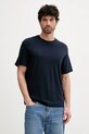 Βαμβακερό μπλουζάκι Calvin Klein κανονικό σκούρο μπλε LV04LB275G