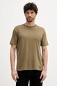 Βαμβακερό μπλουζάκι Calvin Klein κανονικό πράσινο LV04LB275G