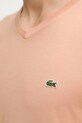 Βαμβακερό μπλουζάκι Lacoste TH6710 πορτοκαλί
