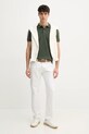 Βαμβακερό μπλουζάκι πόλο Lacoste PH4012 πράσινο AW24