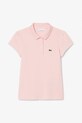 Lacoste παιδικά βαμβακερά μπλουζάκια πόλο ροζ PJ3594