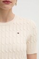 Βαμβακερό πουλόβερ Tommy Hilfiger WW0WW38744.PPYX μπεζ