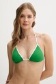Bikini top Tommy Hilfiger χωρίς μεταλλικές μπανέλες πράσινο UW0UW05239