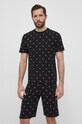 Πιτζάμα Lacoste 4H3304 μαύρο SS24