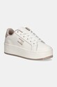 Δερμάτινα αθλητικά παπούτσια Tommy Jeans TJW FLATFORM ESS πλατφόρμα λευκό EN0EN02518