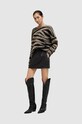 Δερμάτινη φούστα AllSaints SHANA casual μαύρο WL570Z