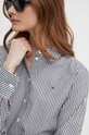 Βαμβακερό φόρεμα Tommy Hilfiger λευκό WW0WW41001