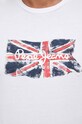 Βαμβακερό μπλουζάκι Pepe Jeans Clag PM509384 λευκό