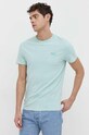Βαμβακερό μπλουζάκι Superdry τιρκουάζ M1011245A.9VQ