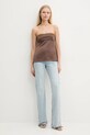 Μπλουζάκι Patrizia Pepe 2C1592.A563 καφέ SS25