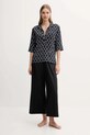 Μπλουζάκι παραλίας Max Mara Beachwear 2516951019600 μαύρο SS25