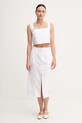 Μπλούζα με μείγμα από λινό Calvin Klein Jeans J20J225347 λευκό SS25