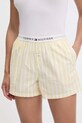 Βαμβακερό σορτσάκι Tommy Hilfiger βαμβάκι κίτρινο UW0UW05765
