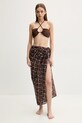 Βαμβακερό παρεό Abercrombie & Fitch KI111.5075.409 καφέ SS25