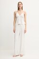 Παντελόνι πιτζάμας Abercrombie & Fitch KI146.5051.111 μπεζ SS25