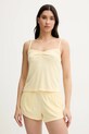 Top πιτζάμας Hollister Co. λεπτό μοτίβο κίτρινο KI346.5034.800